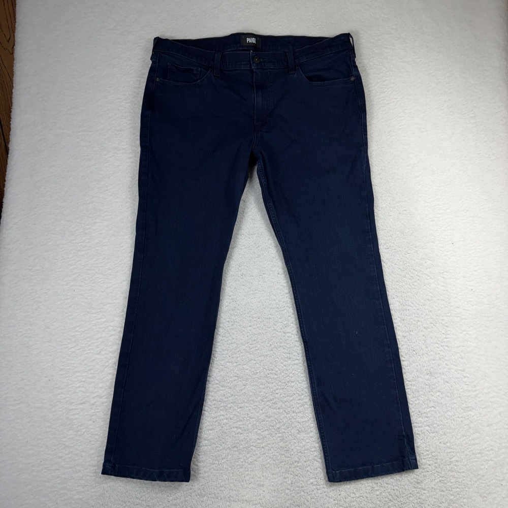 Paige Federal Jeans Mens 36 (Fits 38x29) Blue Straight Leg Stretch Denim